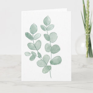 Blanco Eucalyptus Leaf Wenskaart 5x7 Kaart