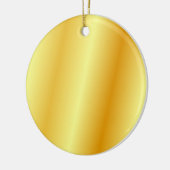 Blanco Faux Gold Metallic look Sjabloon Cirkel Keramisch Ornament (Links)