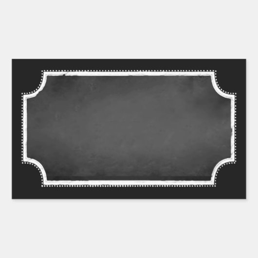 blanco faux krijtbord Sticker labels (Voorkant)