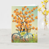 Blanco fiets P19-briefkaart Kaart (Gele Bloem)