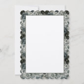 Blanco Floral Invitation Kaart (Voorkant)