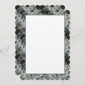 Blanco Floral Invitation Kaart (Voorkant / Achterkant)