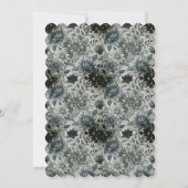 Blanco Floral Invitation Kaart (Achterkant)