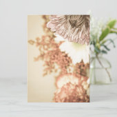 Blanco Floral Invitation Kaart (Staand voorkant)