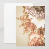Blanco Floral Invitation Kaart (Voorkant / Achterkant)