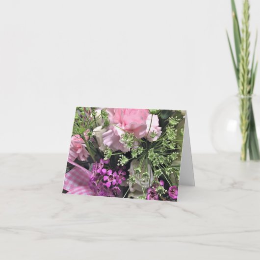 Blanco Floral Note Card Kaart (Voorkant)