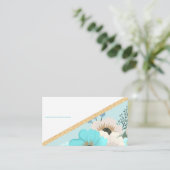 Blanco Floral Visitekaartje (Staand voorkant)