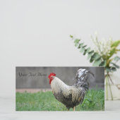 Blanco fotokaart, rooster (Staand voorkant)