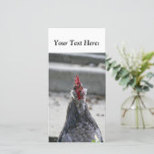 Blanco fotokaart, rooster (Staand voorkant)