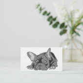 Blanco Franse Bulldog-kaarten Advieskaart (Staand voorkant)