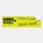 blanco geest bumpersticker (Voorkant)