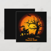 Blanco gehakte House Halloween-uitnodigingen Kaart (Voorkant / Achterkant)