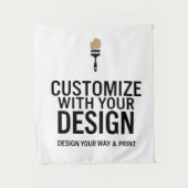 Blanco Gepersonaliseerd 34x40" Bedrijf Gepersonali Wandkleed (Voorkant)