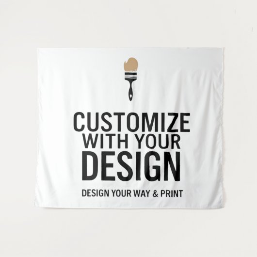 Blanco Gepersonaliseerd 80x68" Bedrijf Gepersonali Wandkleed (Voorkant (horizontaal))