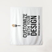 Blanco Gepersonaliseerd 80x68" Bedrijf Gepersonali Wandkleed (Voorkant)