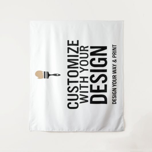 Blanco Gepersonaliseerd 80x68" Bedrijf Gepersonali Wandkleed (Voorkant)