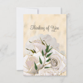 Blanco glamoureuze witte rozen Dinken van jou Aankondiging