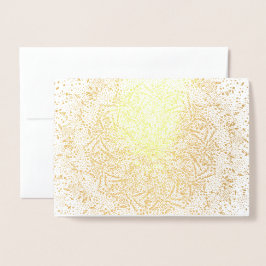 Blanco Gold Foil kerstfeestdag Kaart voor groet