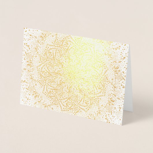Blanco Gold Foil kerstfeestdag Kaart voor groet (Voorkant)