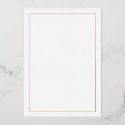 Blanco Goud Folie Uitnodiging (Voorkant)