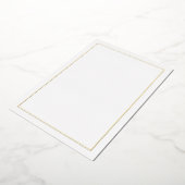 Blanco Goud Folie Uitnodiging (Gedraaid)