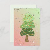 Blanco goudgroene vlek Moderne kerstboom Aankondiging (Voorkant / Achterkant)
