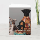 Blanco  Grieks Vasenvaccin Wenskaart 3 Kaart (Achterkant)