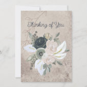 Blanco grijze bloemen en Waterverf van Cream Aankondiging (Voorkant)