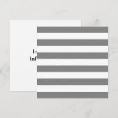 Blanco grijze en witte strepen kaart (Voorkant / Achterkant)