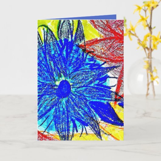 Blanco Groeten Kaarten (Gele Bloem)