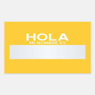 Blanco Hallo mijn naam is ... Personaliseerbaar Rechthoekige Sticker