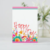 blanco "happy day" notitiekaart, dank u. bedankkaart (Staand voorkant)