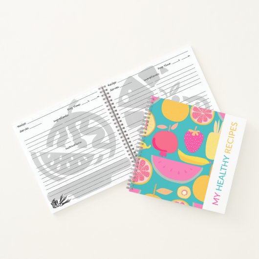 Blanco HEALTHY RECIPE BOOK Notitieboek (Binnen)