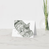 Blanco Hippo-notities Bedankkaart (Voorkant)