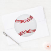 Blanco honkbal Stickers, rond, groot of klein Ronde Sticker (Envelop)