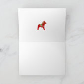 Blanco in Dala Horse-kerstKaart Feestdagen Kaart (Binnen)