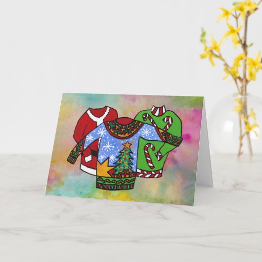 Blanco in kerstkrater door Julia Morrill Kaart (Gele Bloem)