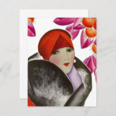 Blanco-inktmiddagertijd in de Fashionable Lady (Voorkant / Achterkant)