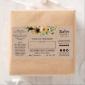 Blanco kaarsenlabels met een Kraft Country Thema Etiket (Insitu)