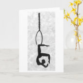 Blanco kaart: Artiest van Aerial Hoop Kaart (Gele Bloem)