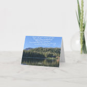 Blanco Kaart, bergmeer, bos Bedankkaart (Achterkant)