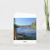 Blanco kaart, bergmeer, bos bedankkaart (Achterkant)