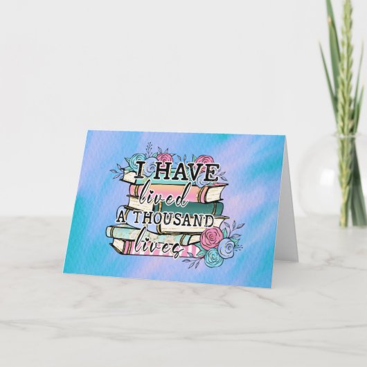 Blanco Kaart: Boek Liefhebber "1000 Lives" Kaart (Voorkant)