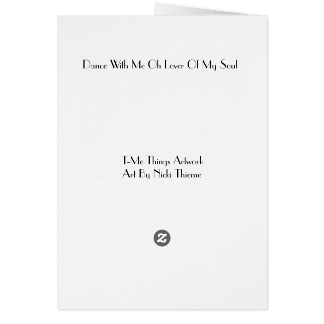 Blanco kaart, danser (Achterkant)