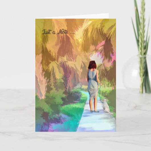 Blanco Kaart, lopen de hond Kaart (Voorkant)