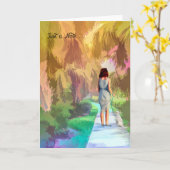 Blanco Kaart, lopen de hond Kaart (Gele Bloem)