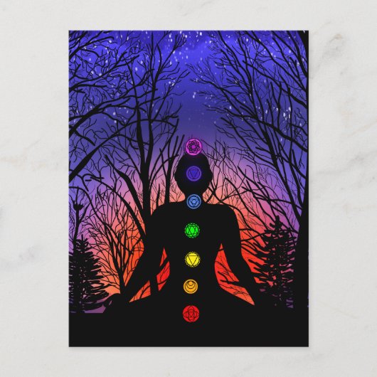 Blanco Kaart | Meditation Yoga op Sunset (Voorkant)