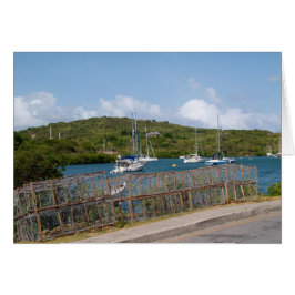 Blanco kaart met afbeelding van Nelson's Dockyard