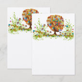 Blanco kaart met bloemenliefdesstructuur (Voorkant / Achterkant)