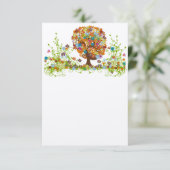 Blanco kaart met bloemenliefdesstructuur (Staand voorkant)